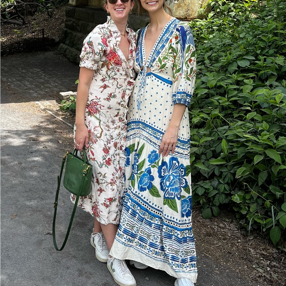 Farm Rio Macaw Flight Tiered Maxi Dress